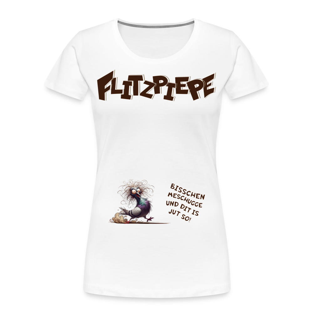 BERLINER FLITZPIEPE - Frauen Premium Bio T-Shirt - Weiß