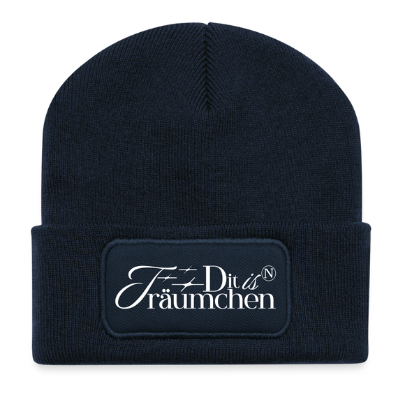 Berliner Spruch-DIT IS N TRÄUMCHEN-Beanie - French Navy