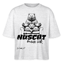 NÜSCHT MUSS ICK-Frauen Boxy Bio-T-Shirt - Weiß meliert