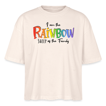 PRIDE 'REGENBOGENSCHAF'-Frauen Boxy Bio-T-Shirt - Naturweiß