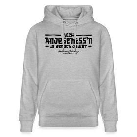Berliner Spruch-NICH ANJESCHISSN-Unisex Bio-Hoodie - Grau meliert