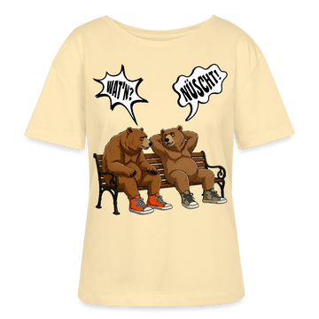 Berliner Bären Shirt-WATN?NÜSCHT!-Rundhals Frauen Bio-T-Shirt - Creme