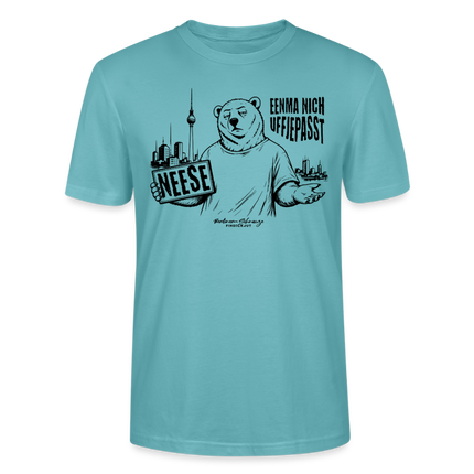 Berlin Souvenir mit Berliner Spruch-NEESE-Unisex Bio T-Shirt - Pastelltürkis