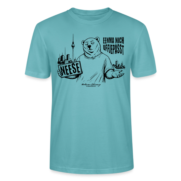 Berlin Souvenir mit Berliner Spruch-NEESE-Unisex Bio T-Shirt - Pastelltürkis