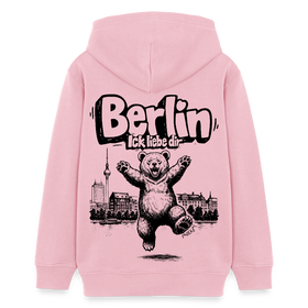 Berlin Souvenir-Teenager Bio-Hoodie-BERLIN ICK LIEBE DIR - Hellrosa