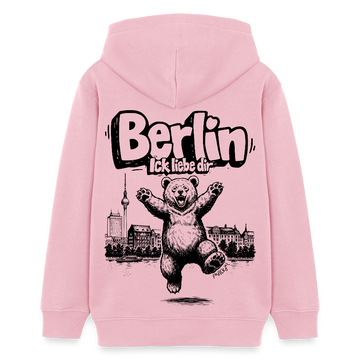 Berlin Souvenir-Teenager Bio-Hoodie-BERLIN ICK LIEBE DIR - Hellrosa