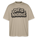 DIT IS KNORKE-Oversized Unisex Bio T-Shirt mit Berliner Schnauze - Steingrau
