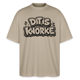 DIT IS KNORKE-Oversized Unisex Bio T-Shirt mit Berliner Schnauze - Steingrau
