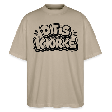 DIT IS KNORKE-Oversized Unisex Bio T-Shirt mit Berliner Schnauze - Steingrau