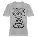 Berlin Shirt mit Illustration-NÜSCHT DARF ICK-RELAXED FIT Unisex Organic T-Shirt - Grau meliert