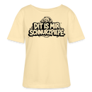 Berliner Bär-DIT IS MIR SCHNURZPIEPE-Rundhals Frauen Bio-T-Shirt - Creme
