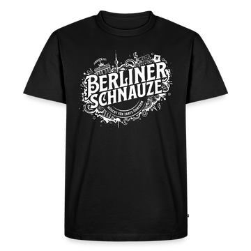 BERLINER SCHNAUZE-Männer Premium Bio T-Shirt - Schwarz
