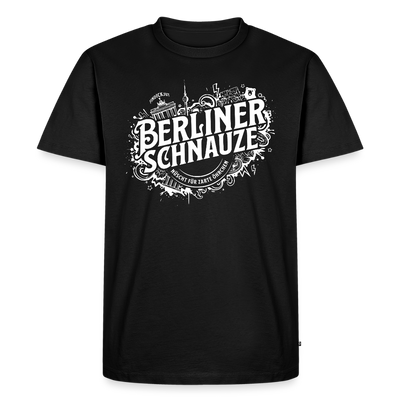 BERLINER SCHNAUZE-Männer Premium Bio T-Shirt - Schwarz