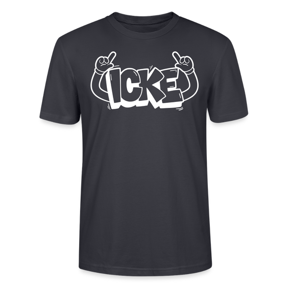 ICKE-Unisex T-Shirt mit Berliner Schnauze - Dunkles Graublau