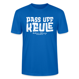 Berliner Spruch-PASS UFF KEULE-Unisex T-Shirt mit Berliner Schnauze - Pfauenblau