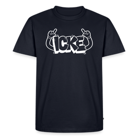 ICKE-Männer Premium T-Shirt mit Berliner Schnauze - Navy