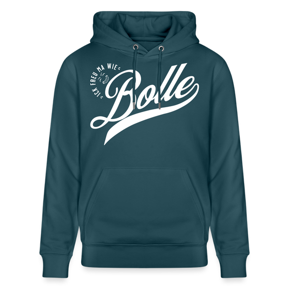 ICK FREU MA WIE BOLLE-Unisex Bio-Hoodie - Dunkles Petrol