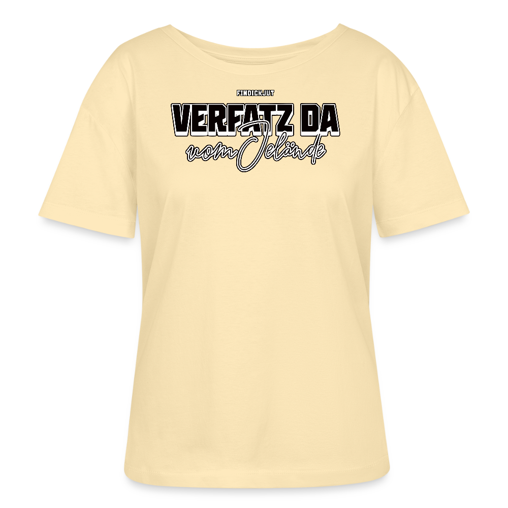 VERFATZ DA VOM JELÄNDE-Rundhals Frauen Bio-T-Shirt - Creme