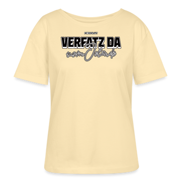 VERFATZ DA VOM JELÄNDE-Rundhals Frauen Bio-T-Shirt - Creme