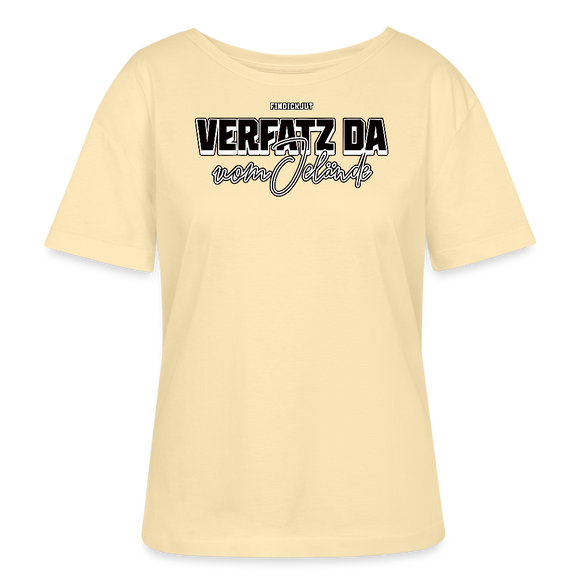 VERFATZ DA VOM JELÄNDE-Rundhals Frauen Bio-T-Shirt - Creme