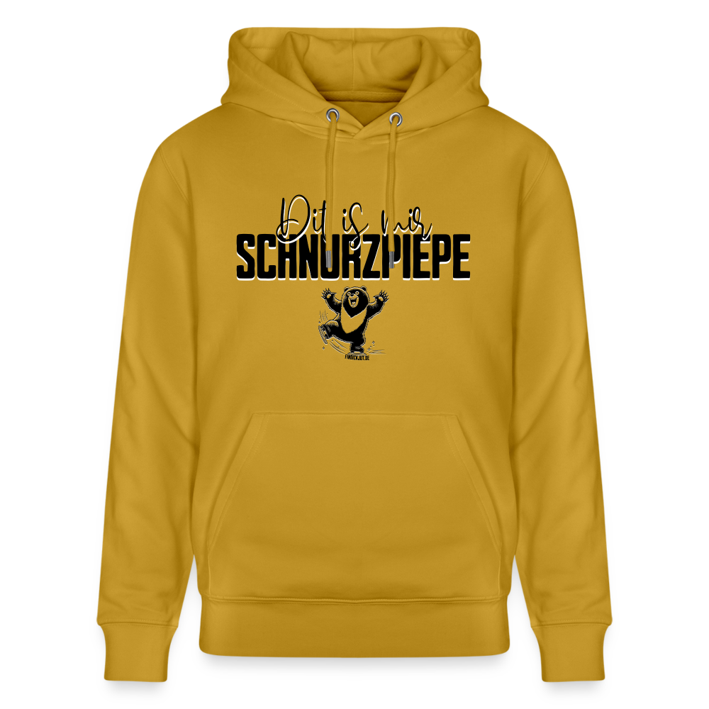 SCHNURZPIEPE - Unisex Bio-Hoodie - Ocker