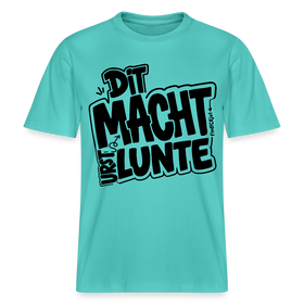 Berlin Shirt mit Berliner Schnauze- DIT MACHT URST LUNTE-RELAXED FIT Unisex Bio T-Shirt - Poolblau