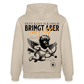 NETT KANN ICK-Unisex Bio-Hoodie-BACKPRINT - Beige