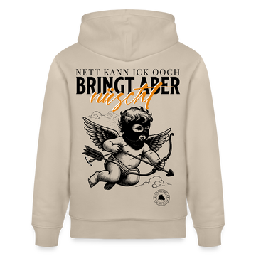 NETT KANN ICK-Unisex Bio-Hoodie-BACKPRINT - Beige