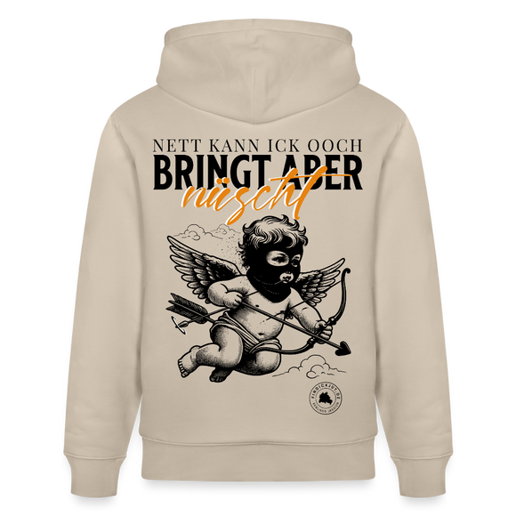 NETT KANN ICK-Unisex Bio-Hoodie-BACKPRINT - Beige