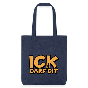 ICK DARF DIT - recycelter Heavyweight Stoffbeutel - melange Blue