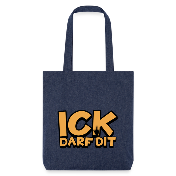 ICK DARF DIT - recycelter Heavyweight Stoffbeutel - melange Blue