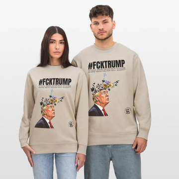#FCKTRUMP-Unisex Bio-Sweatshirt - Beige