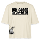 ICK GLOOB MIR LAUST DER AFFE-Frauen Boxy Bio-T-Shirt - Weißgrau