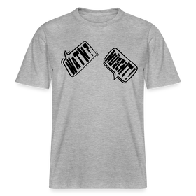 WATN? NÜSCHT!-Relaxed Fit Unisex Bio-T-Shirt - Grau meliert