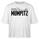 MUMPITZ-Frauen Boxy Bio-T-Shirt - Weiß meliert
