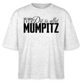 MUMPITZ-Frauen Boxy Bio-T-Shirt - Weiß meliert