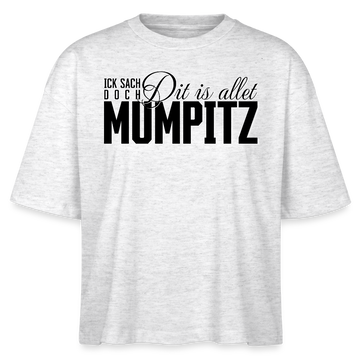 MUMPITZ-Frauen Boxy Bio-T-Shirt - Weiß meliert