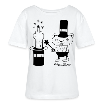 Dit Berlin Rundhals Frauen Bio-T-Shirt-OHNE WORTE - Weiß