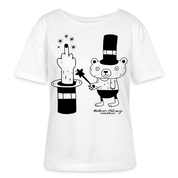 Dit Berlin Rundhals Frauen Bio-T-Shirt-OHNE WORTE - Weiß