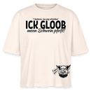 ICK GLOOB MEEN SCHWEIN PFEIFT-Frauen Boxy Bio-T-Shirt - Weißgrau