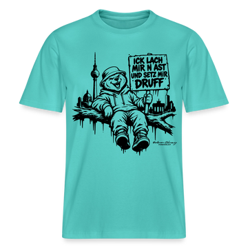 ICK LACH MIR N AST - RELAXED FIT Unisex Organic T-Shirt als Berlin Souvenir - Poolblau