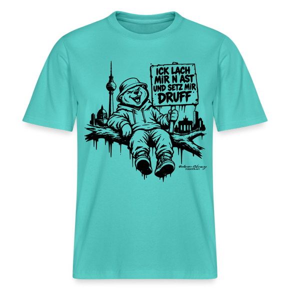ICK LACH MIR N AST - RELAXED FIT Unisex Organic T-Shirt als Berlin Souvenir - Poolblau