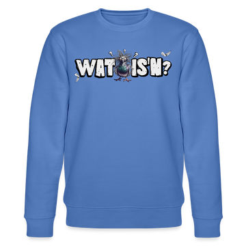 WAT IS'N?-Unisex Bio-Sweatshirt - Blau