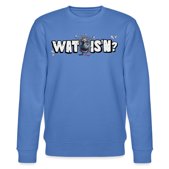 WAT IS'N?-Unisex Bio-Sweatshirt - Blau