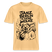 Kiffender Berliner Bär T-Shirt – Janz Berlin is eene Wolke-RELAXED FIT Unisex Organic - Hellgelb