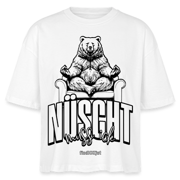 BERLIN SHIRT mit Schnauze-NÜSCHT2025-Frauen Boxy Bio-T-Shirt - Weiß