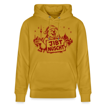 Berlin Weihnachts-Souvenir 2026- JIBT NÜSCHT-Unisex Bio-Hoodie - Ocker