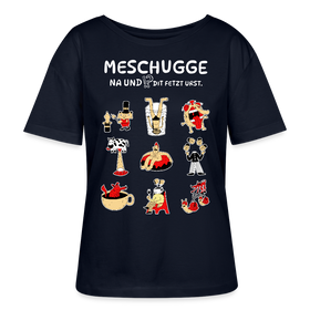 Berlin Shirt-MESCHUGGE-Rundhals Frauen Bio-T-Shirt - Navy