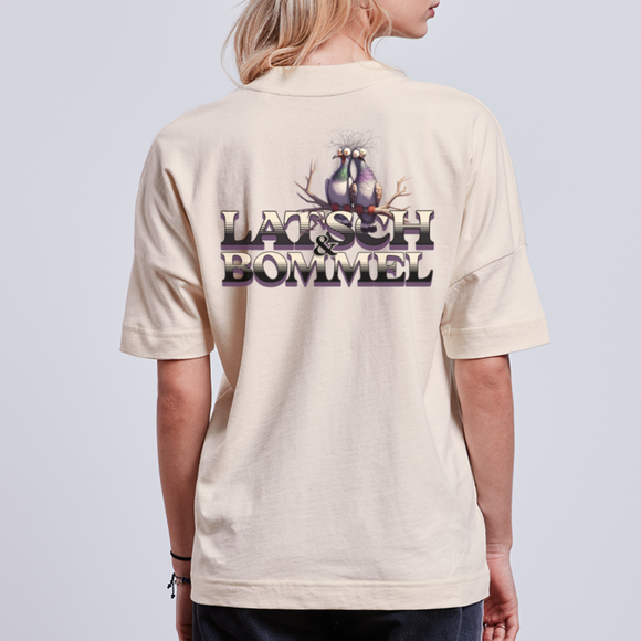 BERLINER LATSCH UND BOMMEL - Unisex Oversize Bio-T-Shirt - Naturweiß