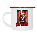 HOHOHO jibt nüscht - Emaille-Tasse - Weiß/Rot